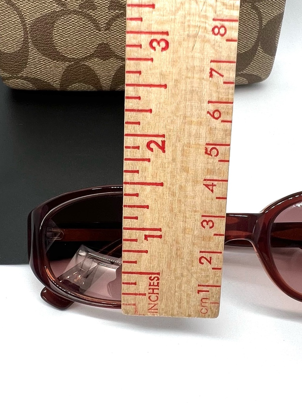 Coach Bonnie S417 Rose Crystal Oval Sunglasses Y2K Authentic w Case & Cloth - Picture 11 of 14